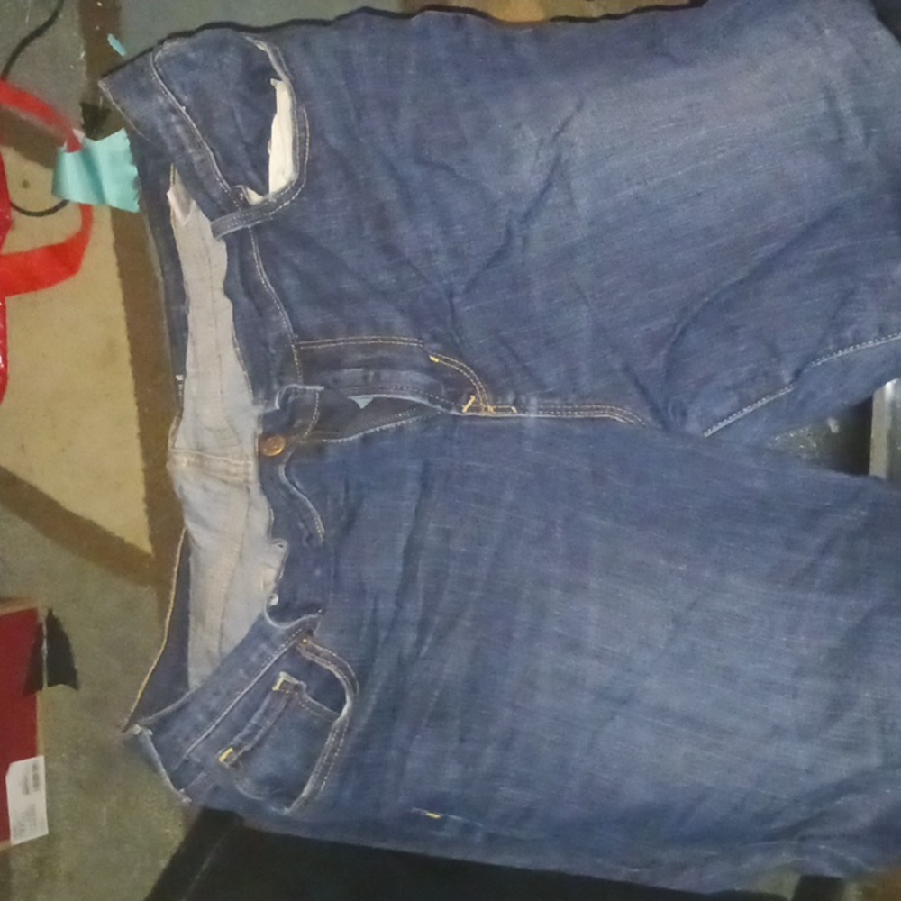 Jeans, blue, good material, stretchy, slim ends